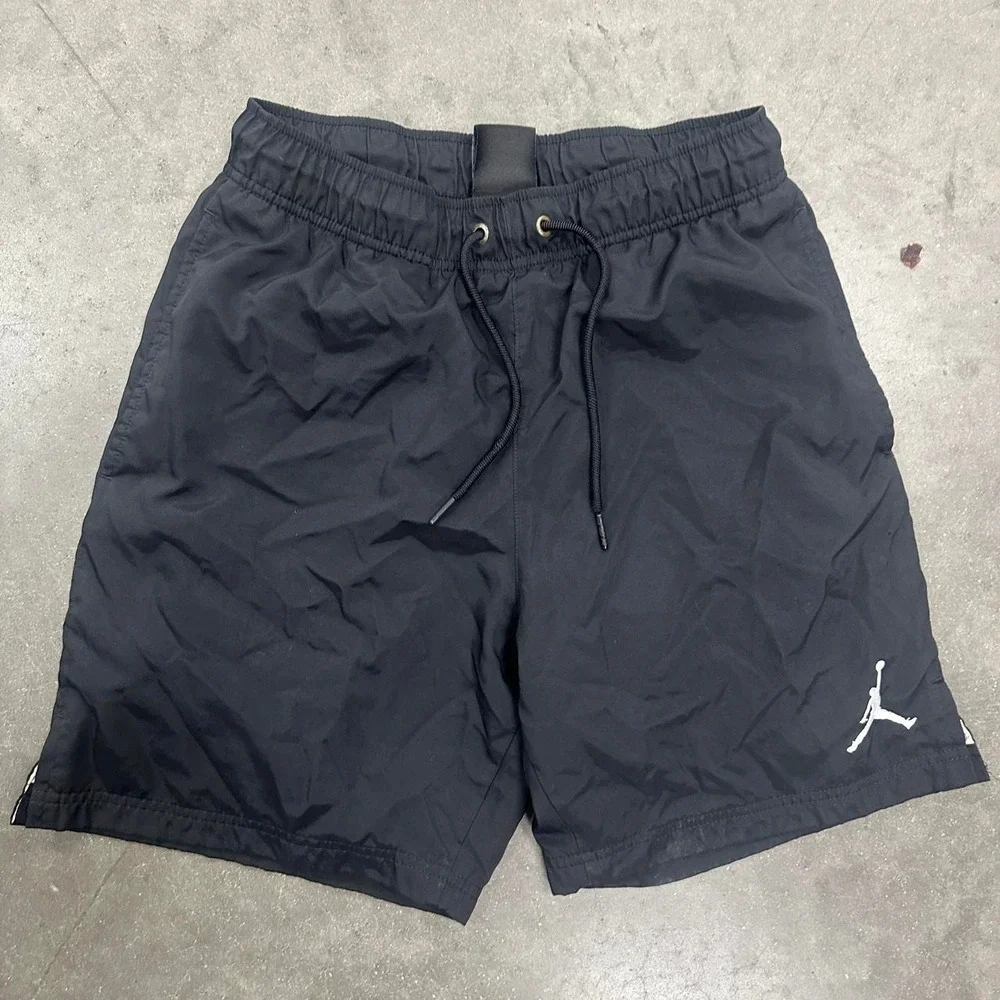 Jordan Black Mesh Lined Athletic Jogging Workout shorts Size Small